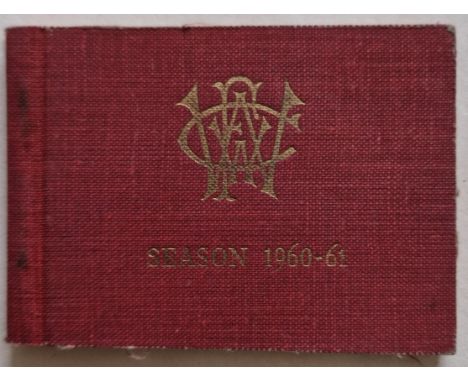 1960-61 WOLVERHAMPTON WANDERERS SEASON TICKET BOOK
Ref NH