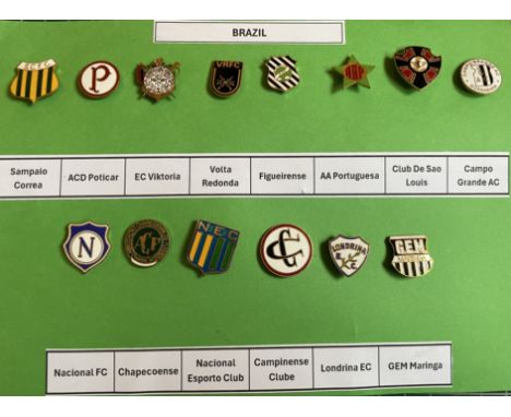 BRAZILIAN FOOTBALL CLUBS STICK PIN BADGES X 14
All enamel.
Ref JC