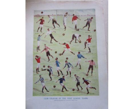 VINTAGE FOOTBALL CLUB COLOURS OF THE FIRST LEAGUE TEAMS SMALL POSTER
Teams shown inc Bradford City, Notts County, Woolwich Ar