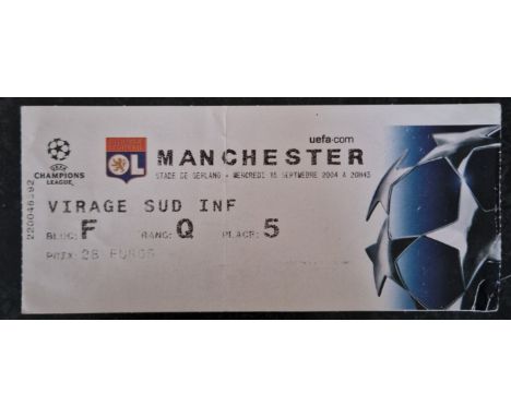 2004-05 OLYMPIQUE LYON V MANCHESTER UNITED CHAMPIONS LEAGUE TICKET
Fold
Ref SM