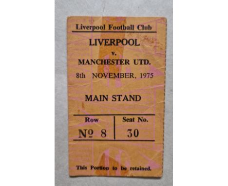1975-76 LIVERPOOL V MANCHESTER UNITED TICKET
Tape mark
Ref DT