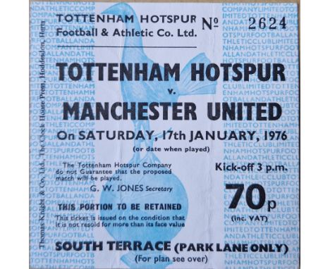 1975-76 TOTTENHAM HOTSPUR V MANCHESTER UNITED TICKET
Folds
Ref SR