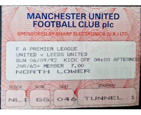 1992-93 MANCHESTER UNITED V LEEDS UNITED TICKET
Good condition
Ref SM
