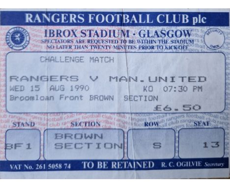 1990-91 RANGERS V MANCHESTER UNITED FRIENDLY MATCH TICKET
Fold
Ref SR