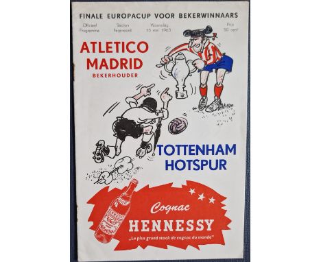 1963 ECWC FINAL ATLETICO MADRID V TOTTENHAM HOTSPUR
Slight rust marks, staples removed to prevent any further rusting
Ref LH
