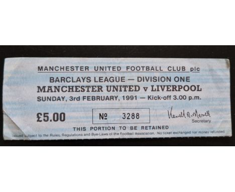 1990-1991 MANCHESTER UNITED V LIVERPOOL TICKET
Fold
Ref SM