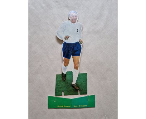 TOTTENHAM HOTSPUR 1960'S JIMMY GREAVES CARDBOARD FIGURE WITH ORIGINAL STAND
7 Inch high
Ref NH