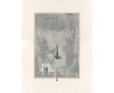 (See English version below)Jasper Johns (Augusta/Georgia 1930 – lebt in New York u. St. Martin (Westind. Inseln)). „M“. 1972L