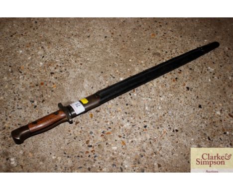 A 1907 pattern Wilkinson bayonet 