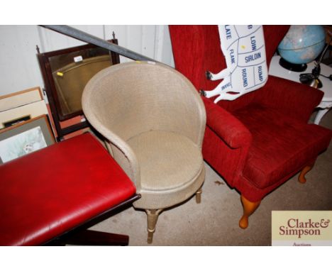 A gold painted loom chair 