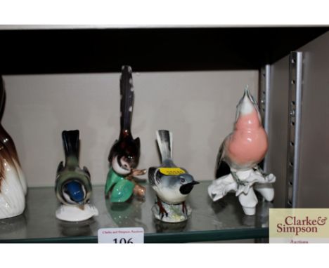 Four various Goebel and Beswick bird ornaments 