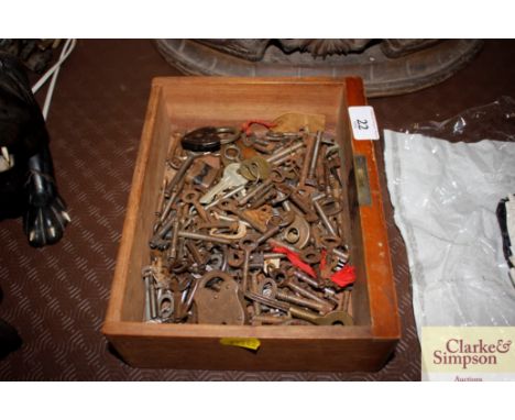 A collection of various vintage keys 