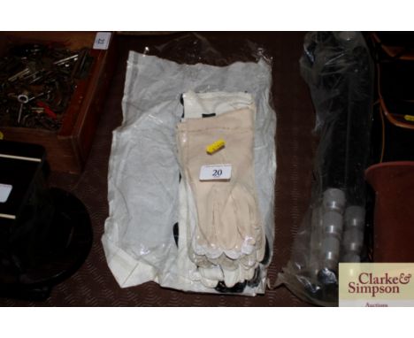 A bag of vintage ladies gloves 