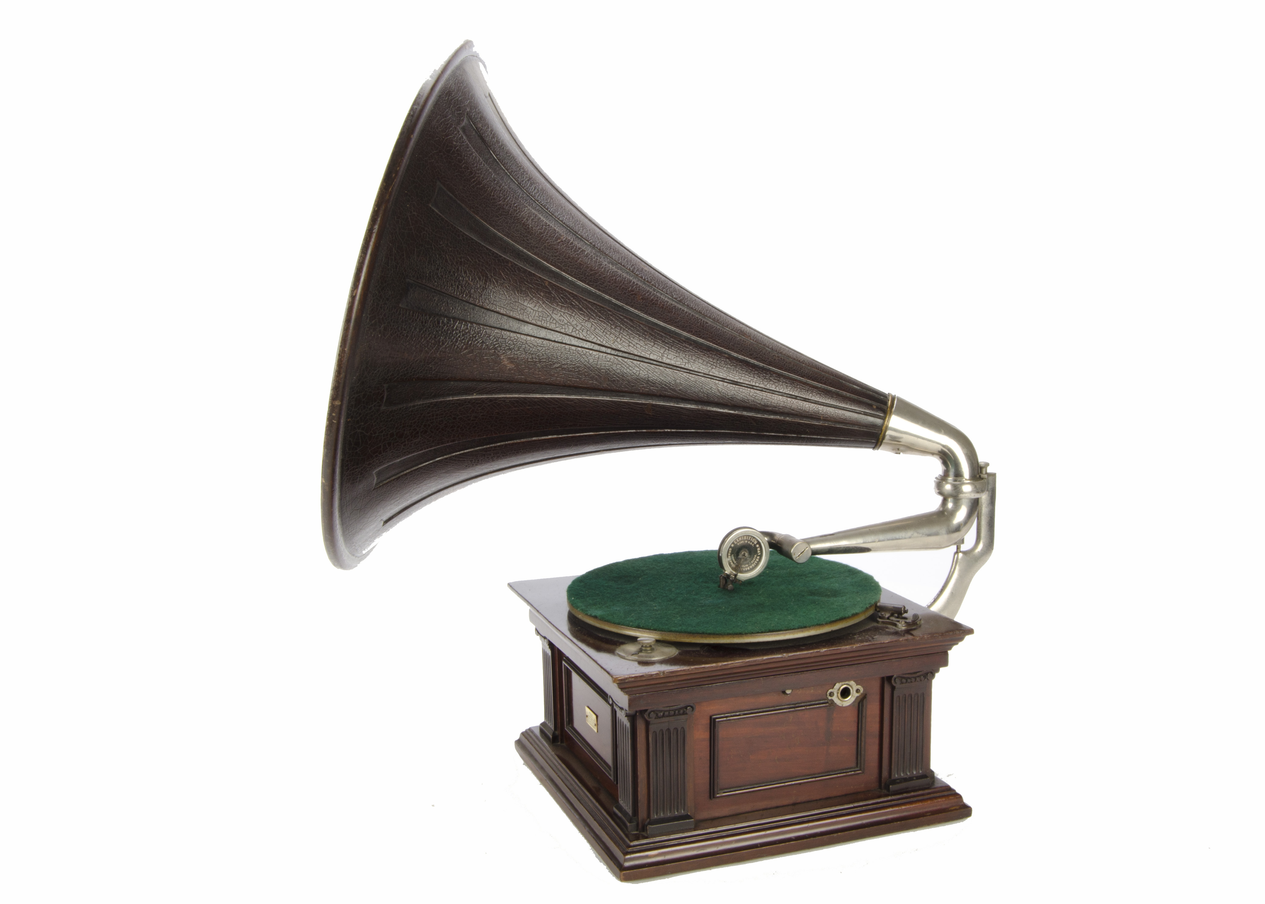 Horn gramophone a mahogany Monarch Senior ('Ionic'), with G & T