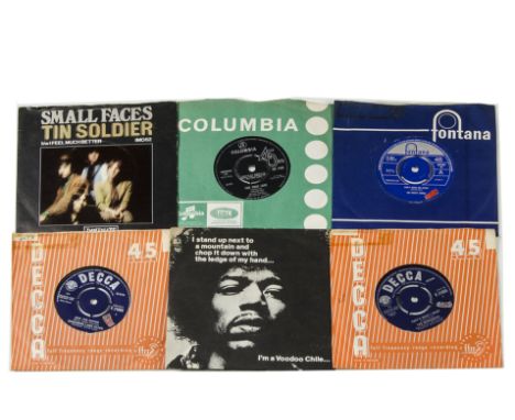 Various 1960s 7" Single: thirty five plus including The Pretty Things, The Small Faces, Jimi Hendrix, Cream,  The Yardbirds, 