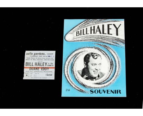 Bill Haley / Duane Eddy: original UK concert souvenir programme for their UK 1968 tour, sold with ticket stub for their perfo