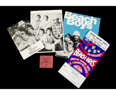 The Beach Boys: Programme flyer and ticket stub for their concert at The Capitol Theatre, Cardiff Saturday 7th December 1966,