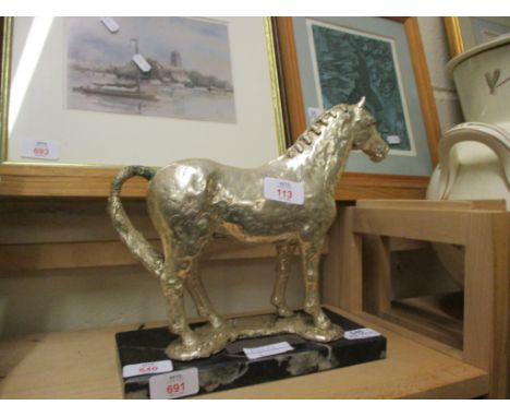 SILVER PLATED STUDY OF A HORSE “SIR PERCY HOTSPUR, 1941-1963”