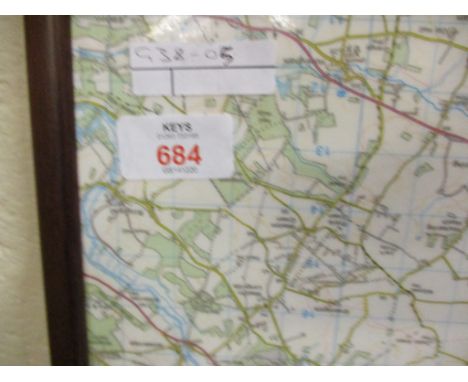 NORFOLK ORDNANCE SURVEY MAP, EAST DEREHAM/FAKENHAM AREA