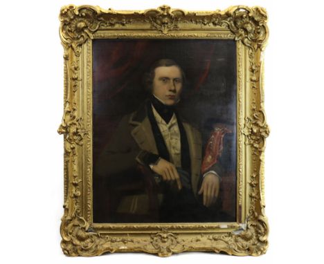 BRITISH SCHOOL (NINETEENTH CENTURY)PORTRAIT OF A YOUNG GENTLEMANoil on canvas84cm x 66cmframed