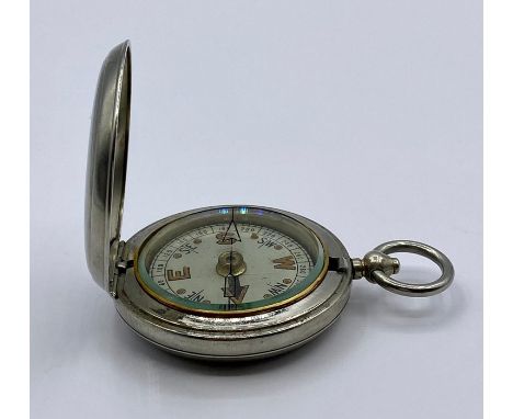 A Military compass by F Barker &amp; Son, London 1917 VI 18202 (engraved to back of case)
