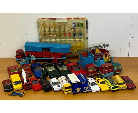 A selection of Corgi and Matchbox Diecast cars 