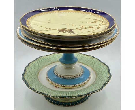 A Selection of collectable china, Royal China Works, Royal Worcester cake stand and one other.
