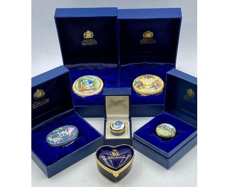 A Selection of Halcyon Days enamel boxes.