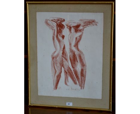 Judith Bluck, after, Three Figures, print, 51cm x 40cm