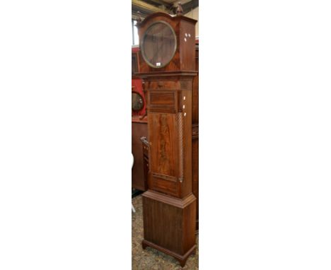 A George III mahogany longcase clock case.