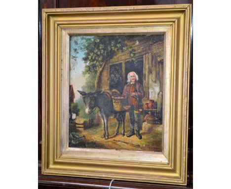 R. Pembery (19th century)The Cherry Sellersigned, oil on board, 20cm x 17cm 