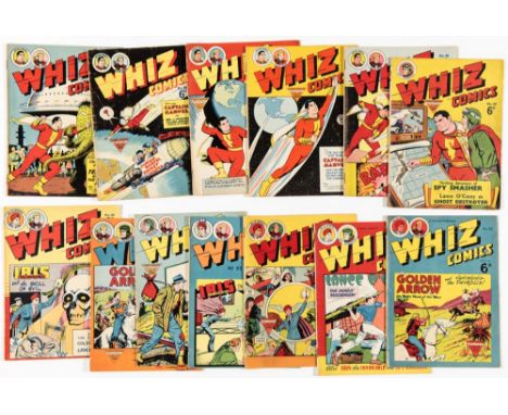 Whiz Comics (L Miller 1952) 84-96. Starring Captain Marvel, Golden Arrow, Ibis and Spy Smasher [vg-/fn] (13) 