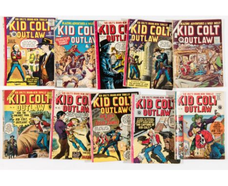 Kid Colt Outlaw (First Series 1954-55) 41-50. Strato. 68 pg square bound format. Slight spine roll to some issues [vg/vg+] (1