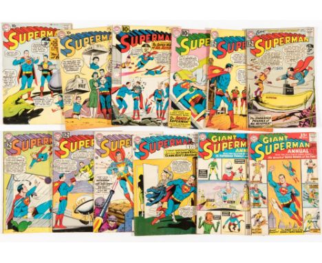 Superman (1960-65) 135, 140, 148, 149, 153, 154, 156, 157, 161, 175. With Superman Annual 5, 6 [gd+/vg+] (12). No Reserve 