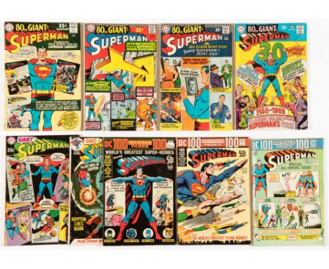 Superman Giant-Size (1966-74) 183, 187, 197, 207, 217, 232, 245, 252, 272 [gd-vg/fn-] (9). No Reserve 
