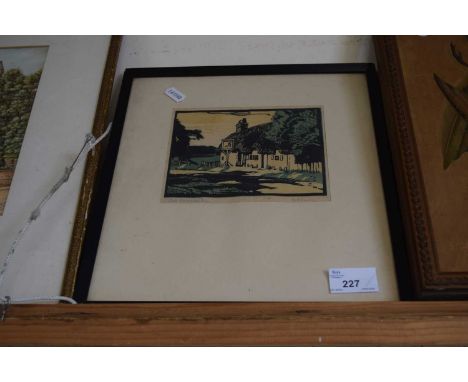 D.Clark, coloured print cat and fiddle