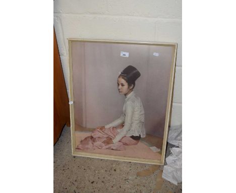 After Gerald Kelly Saw Chu Nyun coloured print framed and glazed