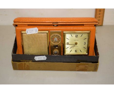 A vintage Estyma radio alarm clock