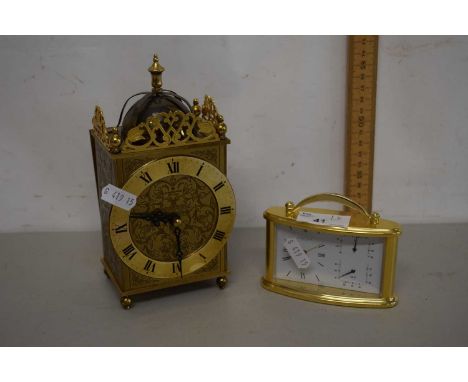 Two 20th Century battery operated clocks, one with combination thermometer and humidity gauge