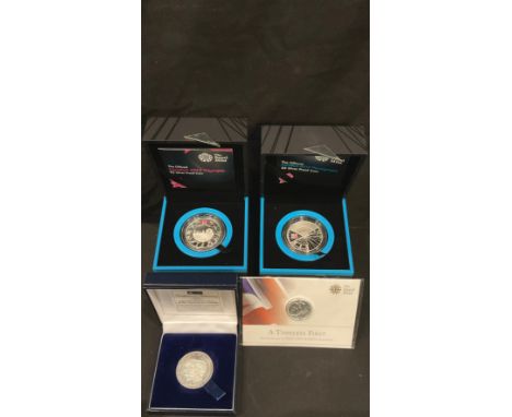 Coins - GB, Elizabeth II, The Royal Mint London 2012 Olympic £5 Silver Proof Coin, capsulated, certificate, boxed, 28.28g; an