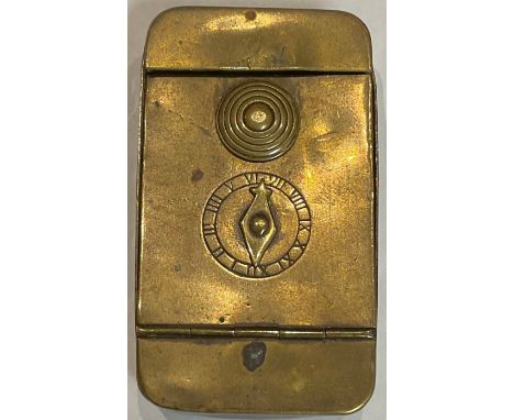 A George III brass combination snuff box, c.1810 