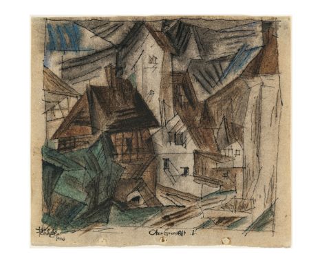 Lyonel Feininger1871 New York - 1956 ebendaObergrunstedt I. 1920Links unten signiert und datiert 1920. Mittig bezeichnet mit 