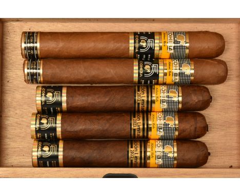 CIGARS, Five COHIBA Cigars comprising 3 x 55 ANIVERSARIO Edicion Limitada 2021 Cigars (57 ring gauge x 150mm length) and 2 x 