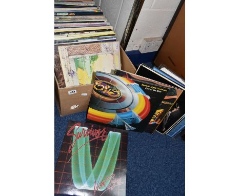 A BOX OF APPROXIMATELY SIXTY LPS to include The Rolling Stones Mono LK 4605, ELO Discovery Jet LX500 and Out of The Blue UAR 