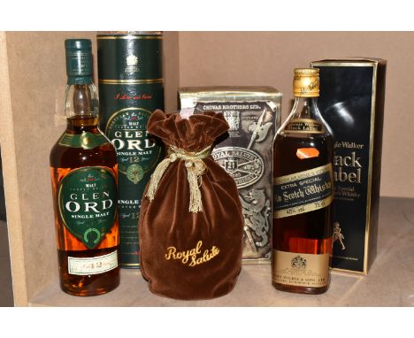 WHISKY, Three Bottles of Exceptional Whisky comprising 1 x GLEN ORD SINGLE MALT, aged 12 Years, 40% vol. 70cl, fill level low