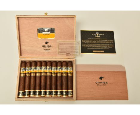 CIGARS, One Box containing 10 x COHIBA 55 ANIVERSARIO Edicion Limitada de 2021 (57 ring gauge x 150mm length) these Vitolas (