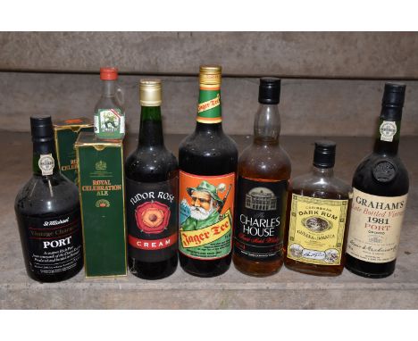 ALCOHOL, One box of assorted Alcohol containing one bottle of Graham's 1981 LBV Port, St Michael Character Port, one bottle o