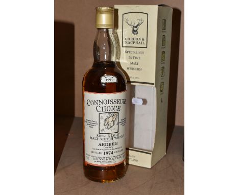 SINGLE MALT, One Bottle of ARDBEG 1974 Single Islay Malt Scotch Whisky, bottled 1991, a Connoisseurs Choice bottling from Gor