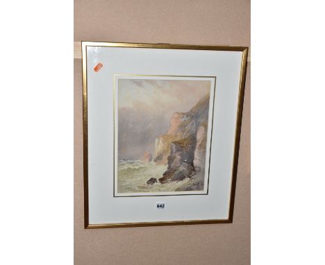 LATE 19TH CENTURY BRITISH SCHOOL, Seascape with choppy waves and sea birds, watercolour, monogrammed WHC? and dated (18)82 lo
