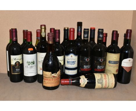 EIGHTEEN BOTTLES OF RED WINE from France, Italy, Germany and Australia comprising 1 x Chateau De La Gardine Chateuneuf-du-Pap